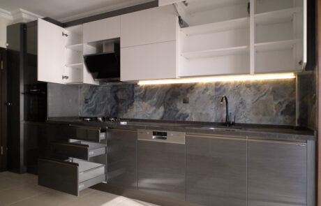 High Gloss İnox Mutfak Dolabı Ankara High Gloss Mutfak Dolabı
