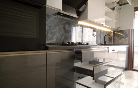 High Gloss İnox Mutfak Dolabı High Gloss İnox Mutfak Dolabı Ankara