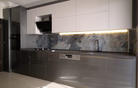 High Gloss İnox Mutfak Dolabı High Gloss Mutfak Dolabı Ankara