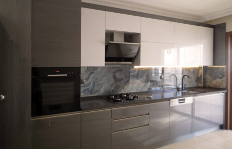 High Gloss Mutfak Dolabı High Gloss İnox Mutfak Dolabı Ankara