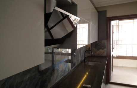 High Gloss İnox Mutfak Dolabı High Gloss Kulpsuz Mutfak Dolabı Ankara